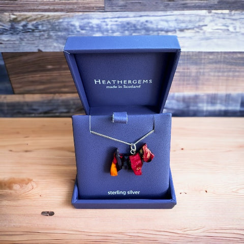 Heathergems Scottie Dog Silver Pendant Necklace SP202