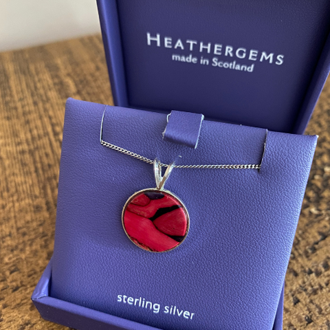 Heathergems Silver Circle Pendant Necklace SP432