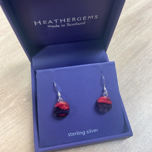 Heathergems Small Circle Drop Earrings SE14