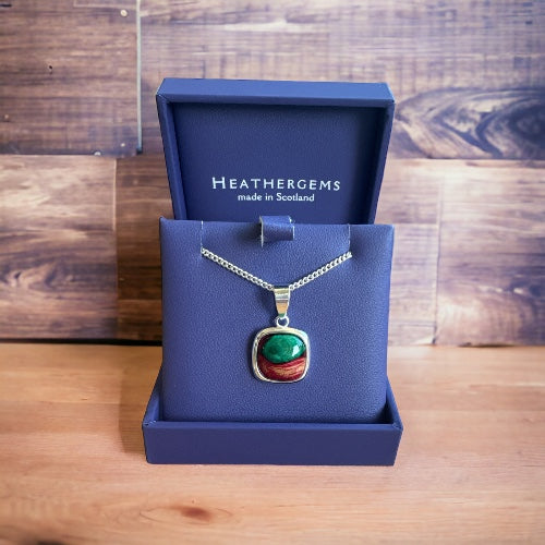 Heathergems Square Pendant Necklace HP-56