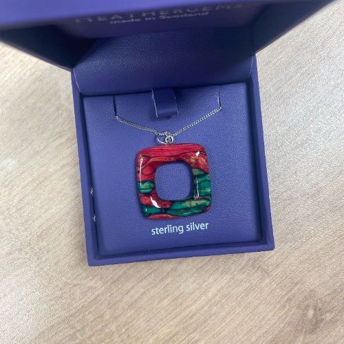 Heathergems Square Pendant Necklace SP22