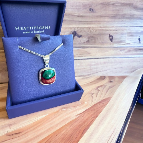 Heathergems Square Pendant Necklace