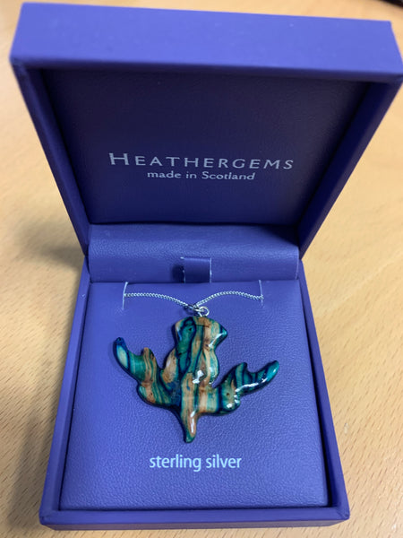 Heathergems Thistle Necklace Green