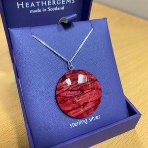 Heathergems round pendant