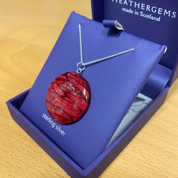 Heathergems round pendant red