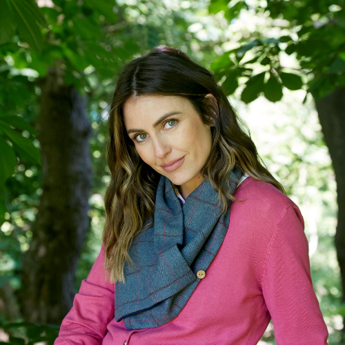 Earth Squared Cowl Scarf - Blue Steel