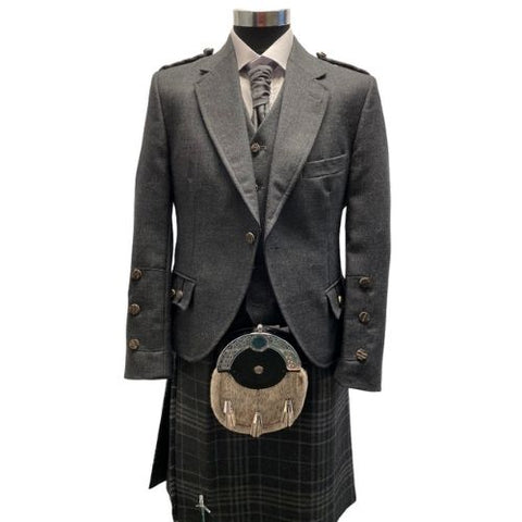 Charcoal Jacket with Hebridean Cairn Kilt