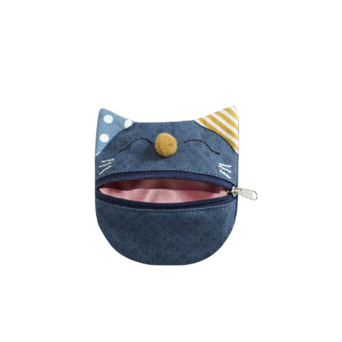 Earth Squared Canvas Purse - Navy Cat