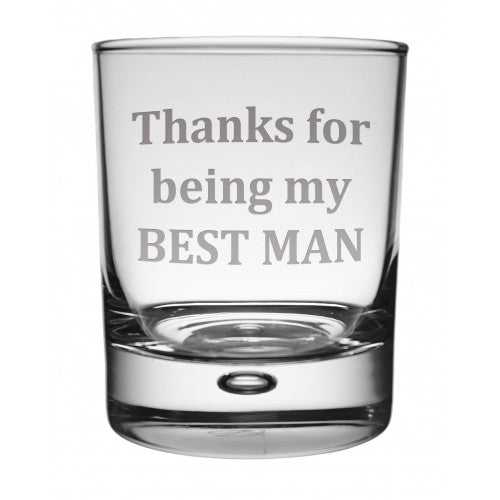 Thanks for being my best man whisky glass