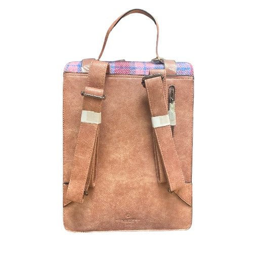 Harris Tweed Laptop Backpack 88001 - Pink Blue