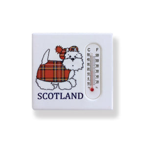 Magnet with Thermometer - Tartan Terrier