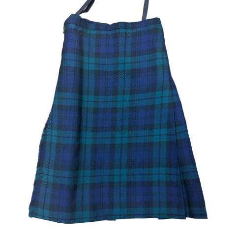 Men's Wool Kilt in Black Watch Tartan 28" x 23.5"