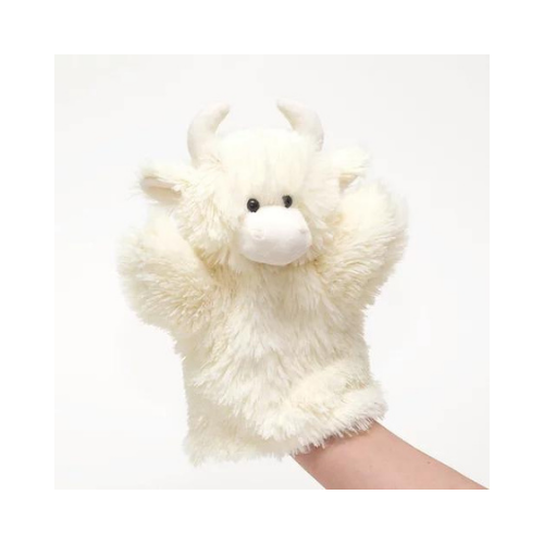 Jomanda Supersoft Hand Puppet Cream- Highland Cow
