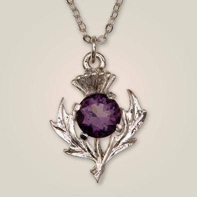 Scottish Thistle Pendant Necklace Made in Scotland by Art Pewter (143)