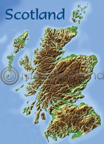 Map of Scotland Fridge Magnet