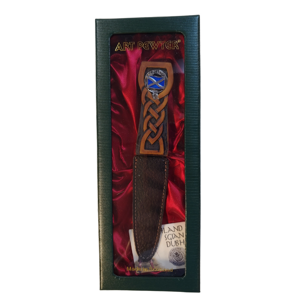 Wooden Sgian Dubh with Saltire Badge (SD-IC-WOOD-C125)