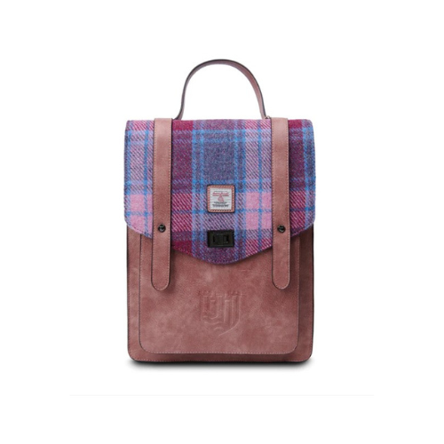 Harris Tweed Laptop Backpack 88001 - Pink Blue