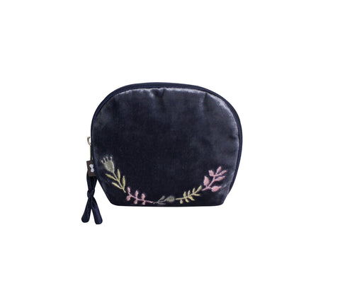 Earth Squared Amy Velvet Purse - Navy