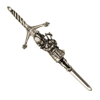 Scottish Piper Sword Kilt Pin Made in Scotland by Art Pewter (227)