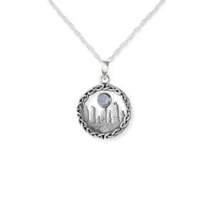 Outlander Inspired Standing Stones Silver Pendant
