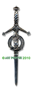 Scottish Piper Kilt Pin Made in Scotland by Art Pewter (CKP120)