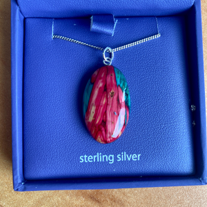 Heathergems Oval Heather Pendant Necklace SP28