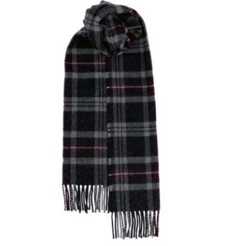 Hebridean Heather Tartan Lambswool Scarf