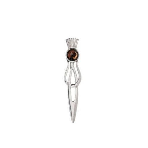 Thistle Kilt Pin with Stone KP150C